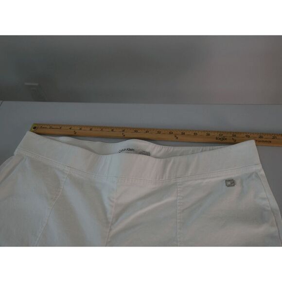 Calvin Klein Plus Women's High Rise Logo Skinny Pants White 2X - Picture 5 of 11